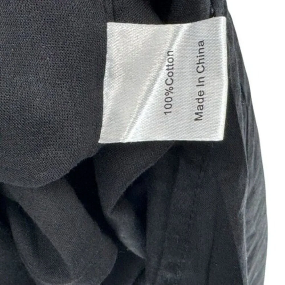 Tuckernuck NEW Black Eyelet Lewis Puff Sleeve Embroidered Maxi Dress Size M - Picture 10 of 11